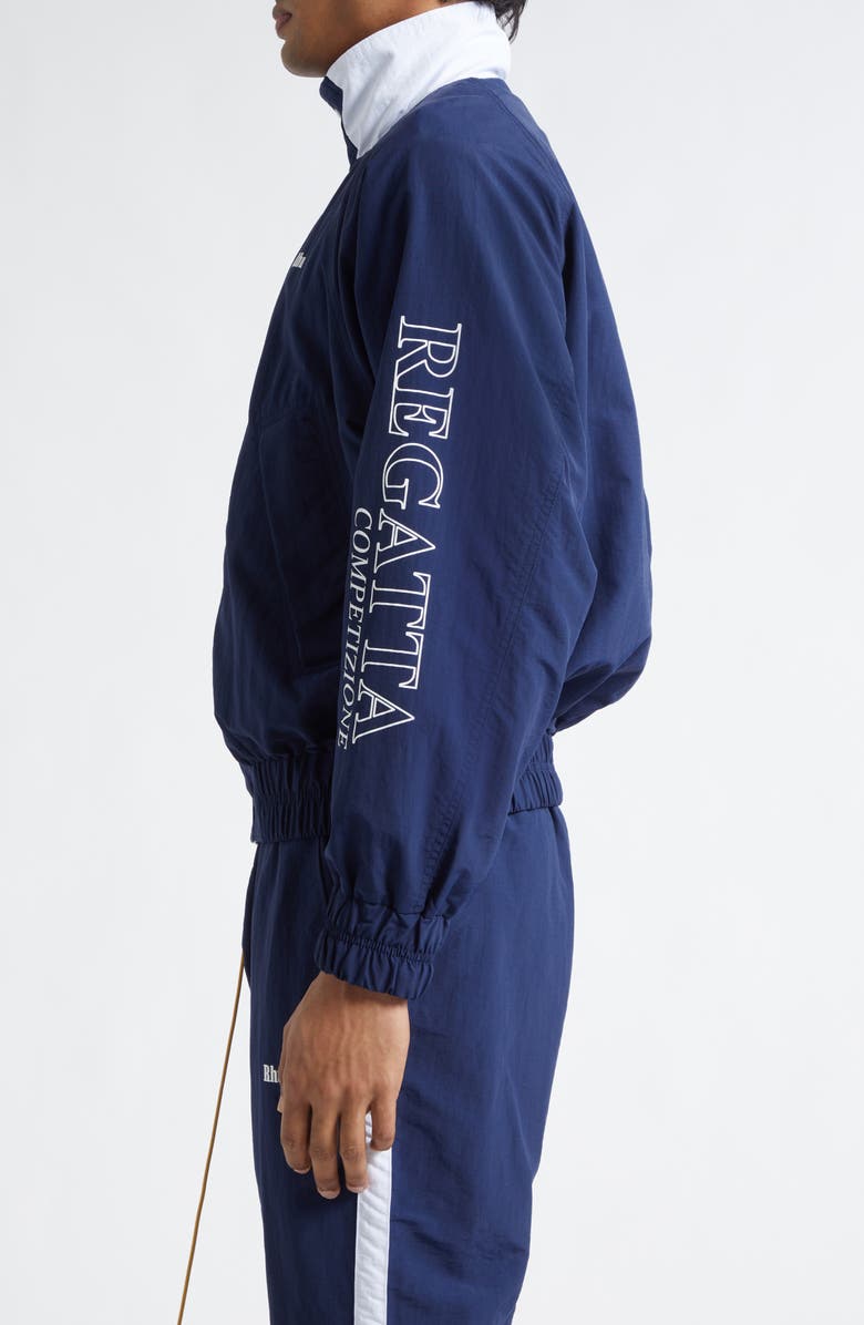 Rhude Sailing Competition Jacket, Alternate, color, Navy/ White