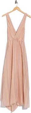 Derek Lam 10 Crosby Anna Stripe Sleeveless Linen & Silk Dress