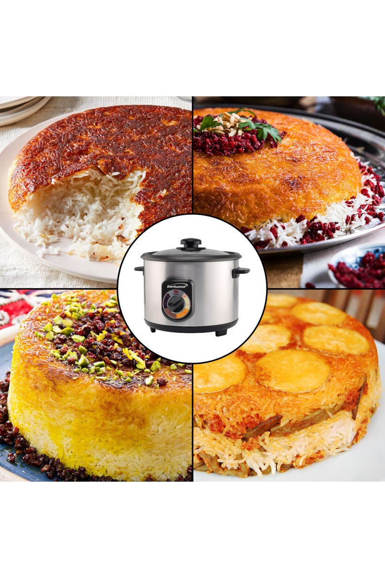 10-Cup Stainless Steel Crunchy Persian Rice Cooker, Alternate, color, Silver