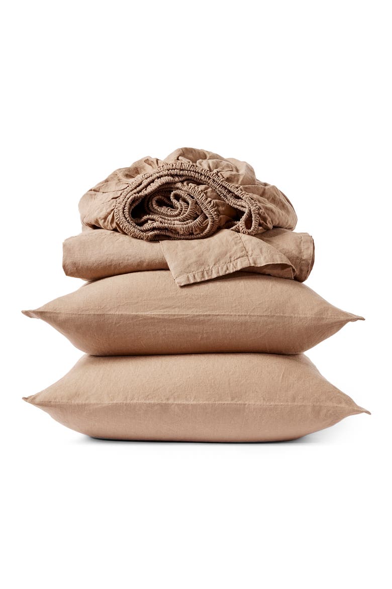 Relaxed Organic Linen Sheet Set, Main, color, DOE