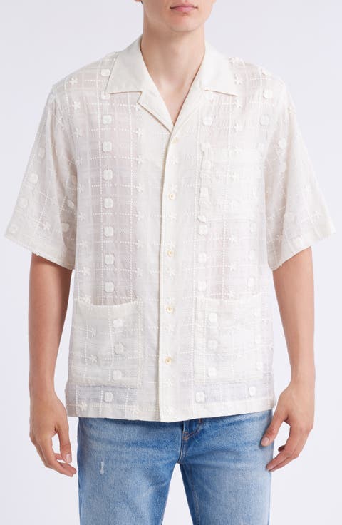 Ben 5026 Textured Short Sleeve Button-Up Shirt