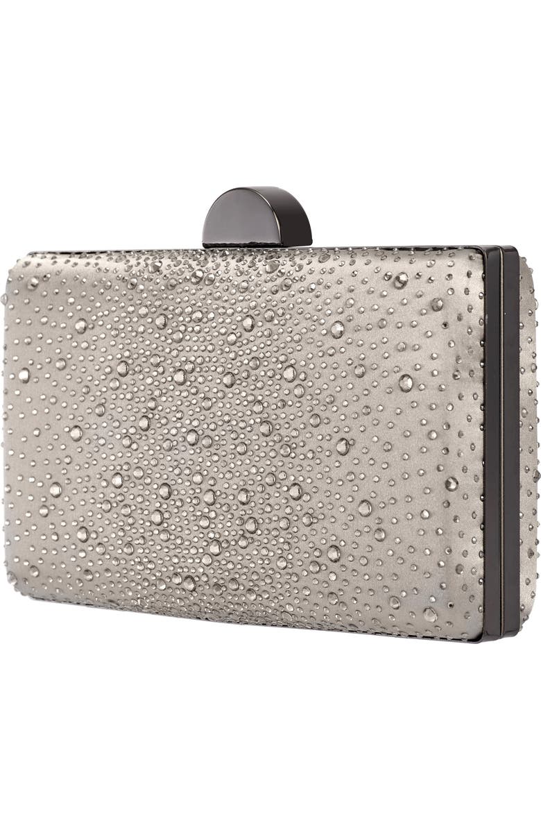 LADY COUTURE Glamorous Satin Evening Bag, Alternate, color, Pewter