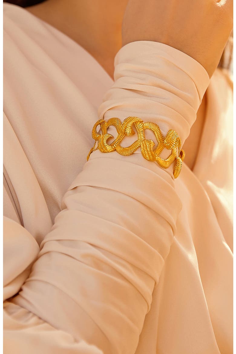 Hawk Wing Bangle, Alternate, color, Gold