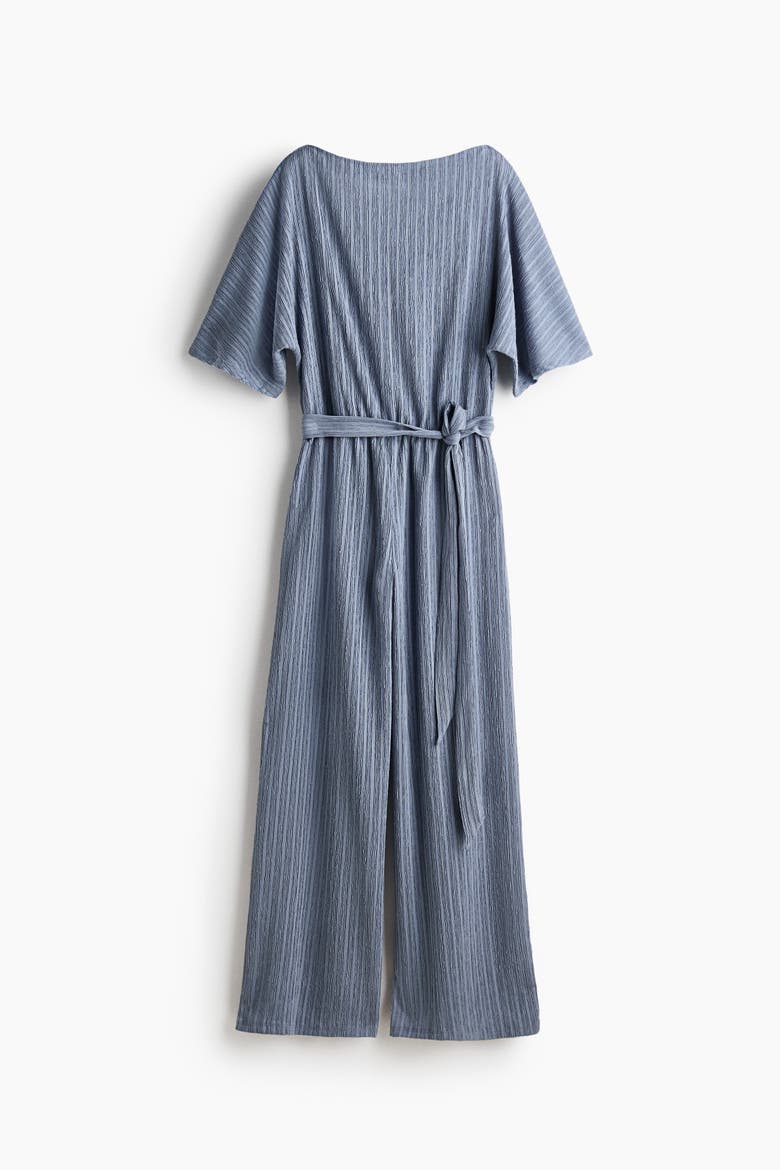 Textured Jersey Jumpsuit, Alternate, color, Dusty blue