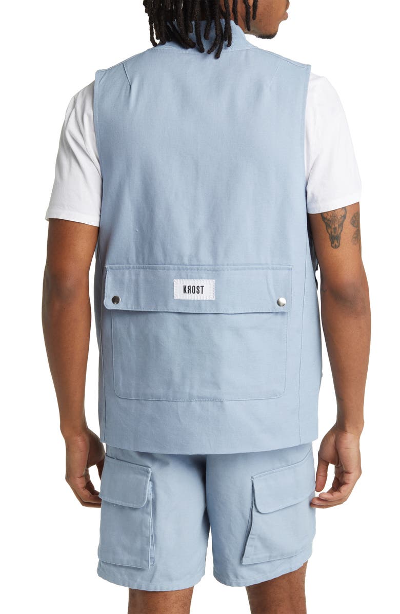 KROST Wilderness Cotton Canvas Graphic Zip-Up Vest, Alternate, color,