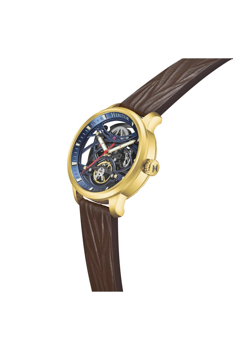 Marcell Skeleton Dial Automatic Watch, Alternate, color, Gold