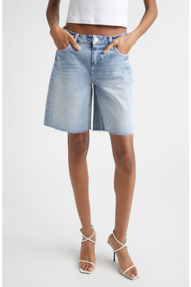 River Raw Hem Denim Bermuda Shorts, Main, color, ZANTANA