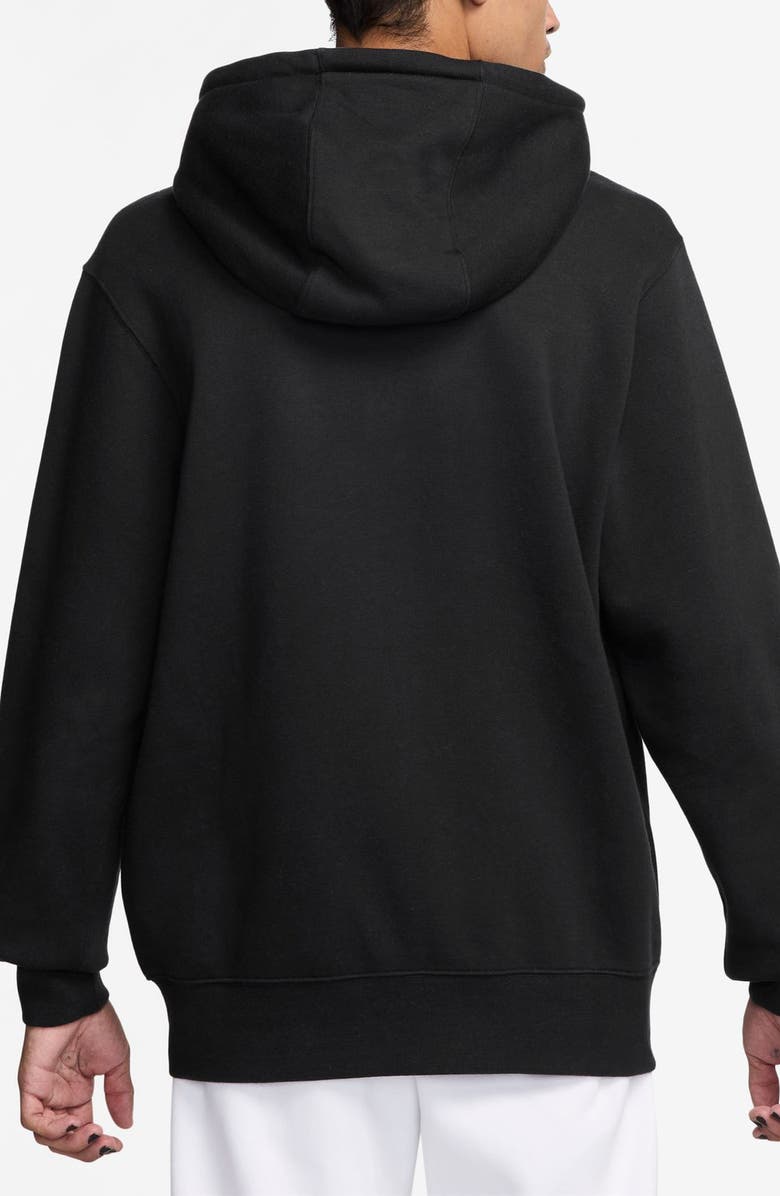 Nike Club Fleece Zip Hoodie, Alternate, color, Black/ White