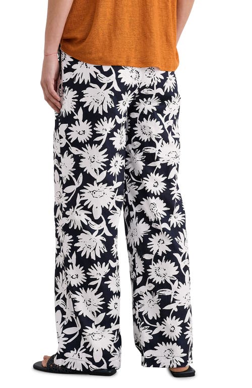 Shop Seasalt Cornwall Poolfield Wide Leg Pants In Daisy Shadow Inkwell