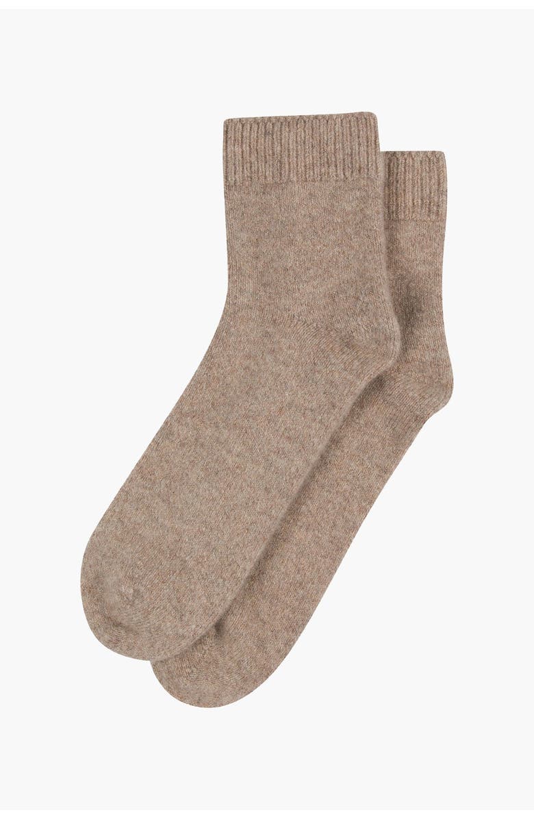 NAKED CASHMERE Micah Cashmere Socks, Main, color, Flax