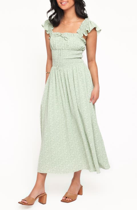 Bronte Floral Print Maxi Dress