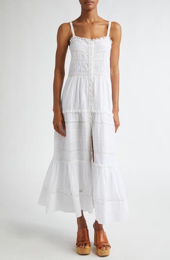★Isabel Marant★ディバイン マキシ ドレス Isabel Marant Étoile Divine Lace & Eyelet Detail Cotton