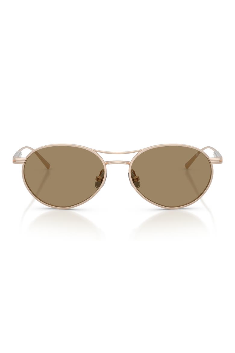 54mm Oval Sunglasses, Main, color, ROSE GOLD