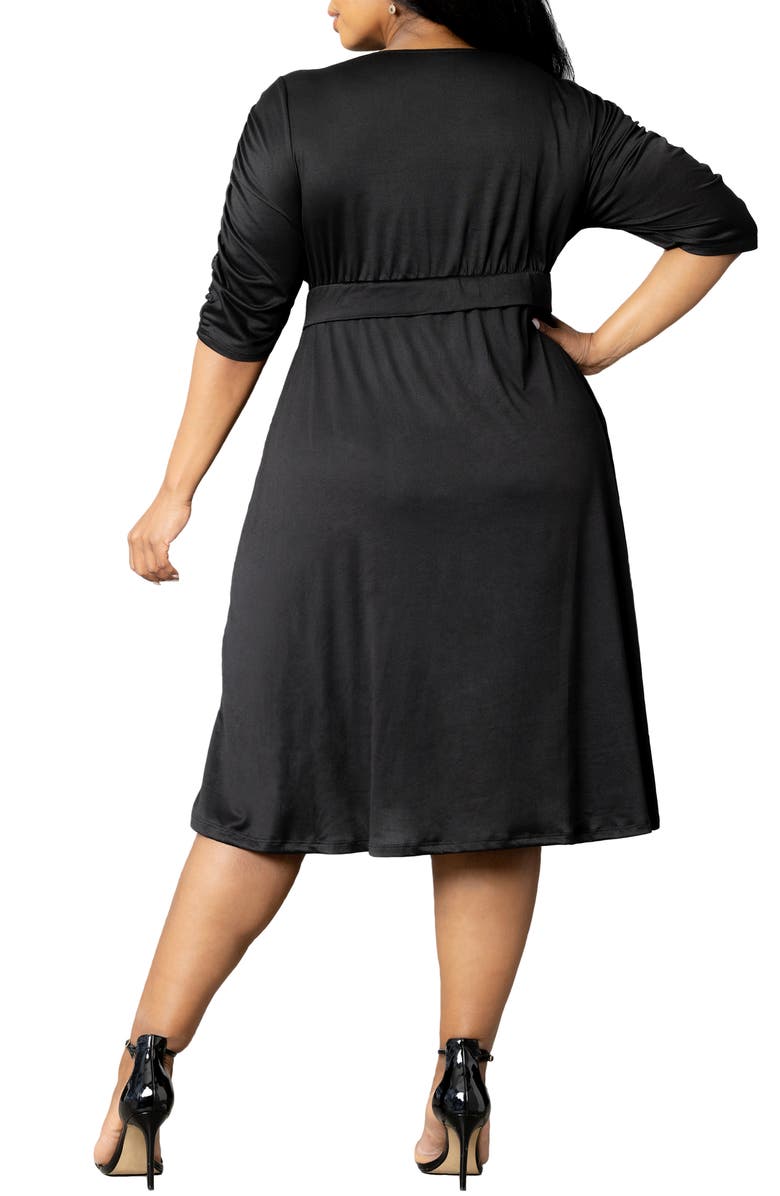 Kiyonna Gabriella Print Jersey A-Line Dress, Alternate, color, 