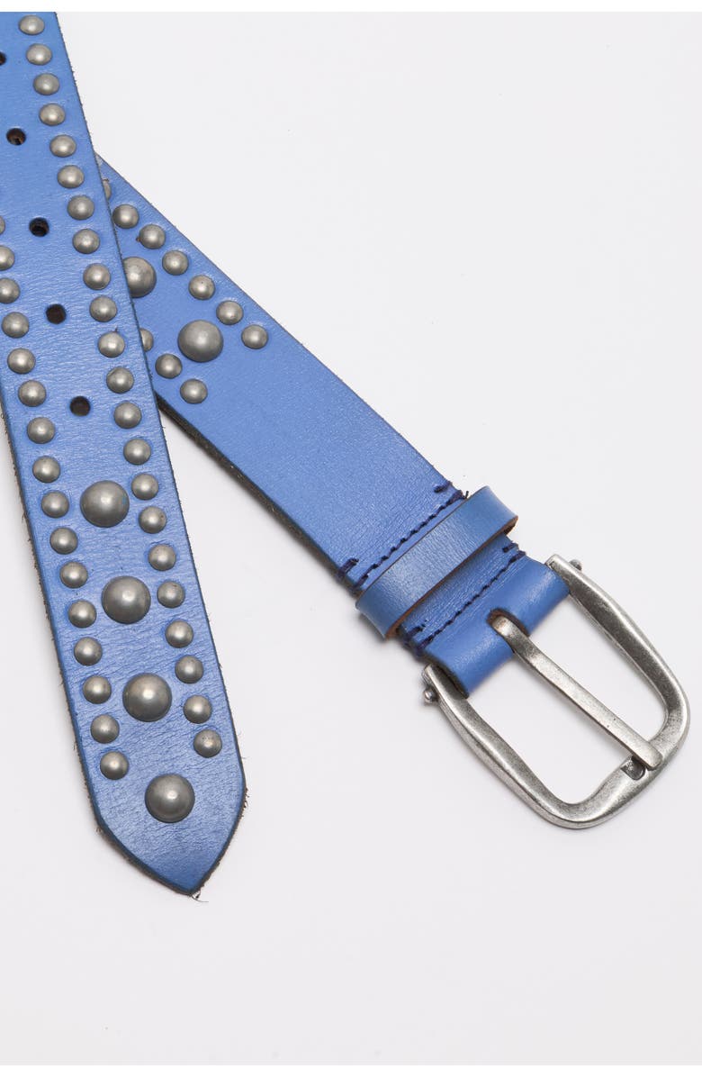 Free People We the Free Sola Studded Leather Belt, Alternate, color, Sapphire