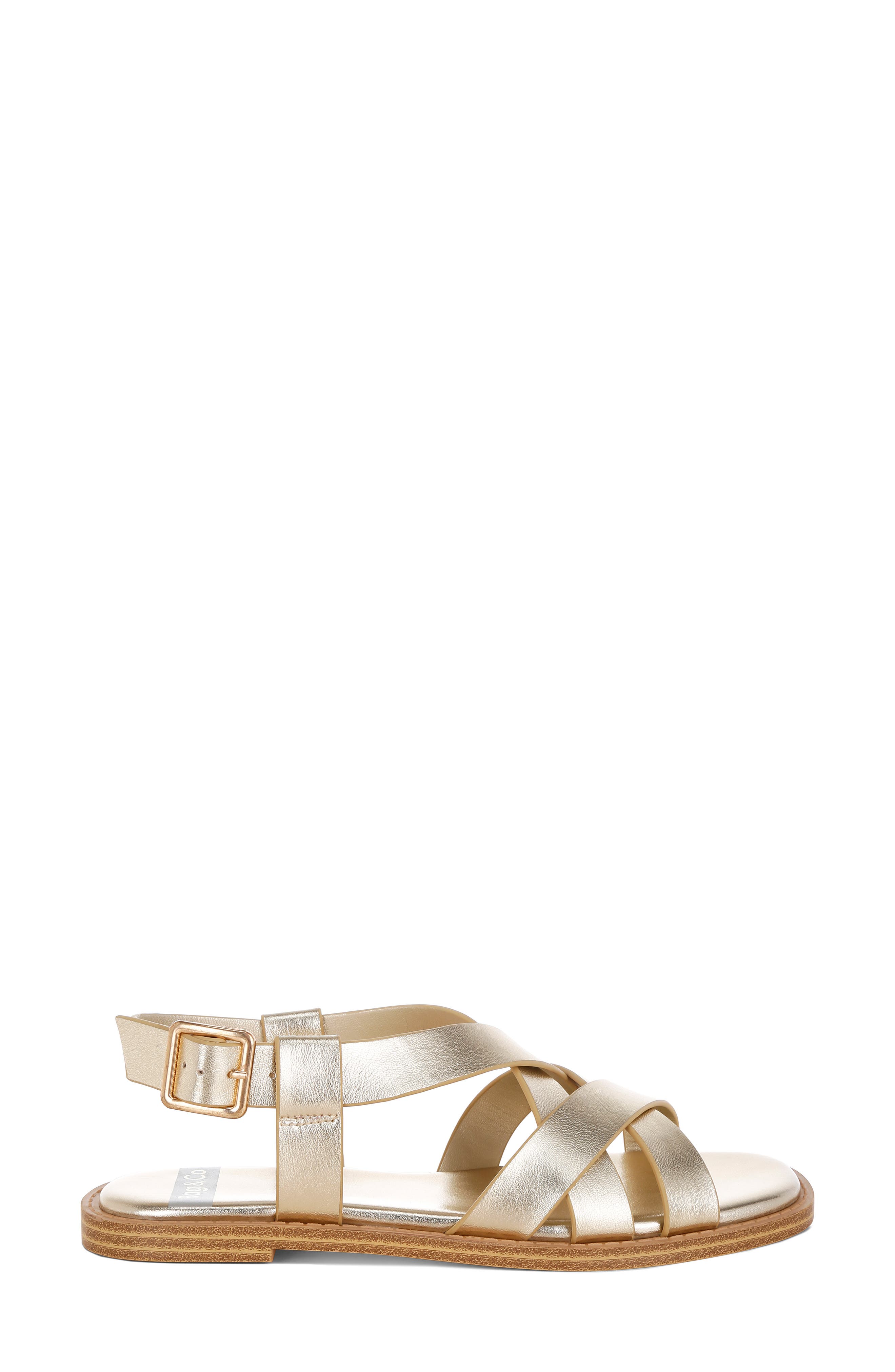 Rag & Co Doata Sandal, Alternate, color, Gold