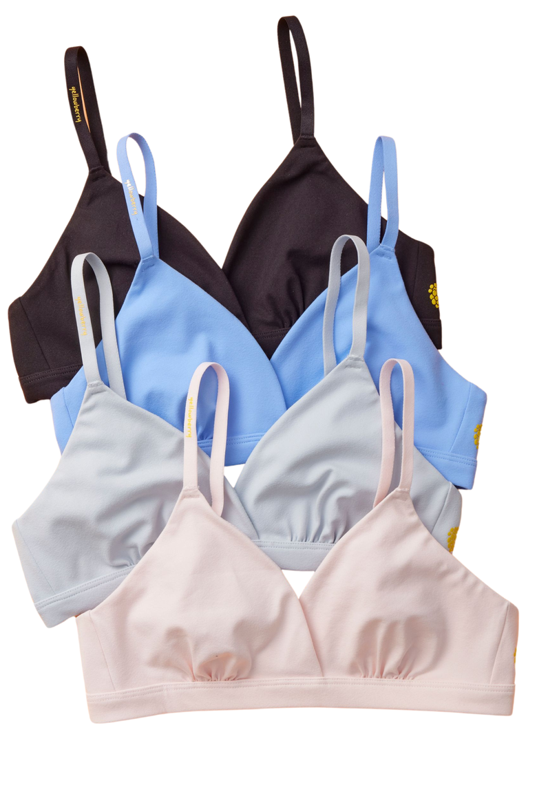 Butter Triangle Bra, Alternate, color, Ocean
