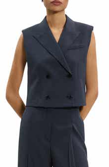 Theory Double Breasted Crop Vest