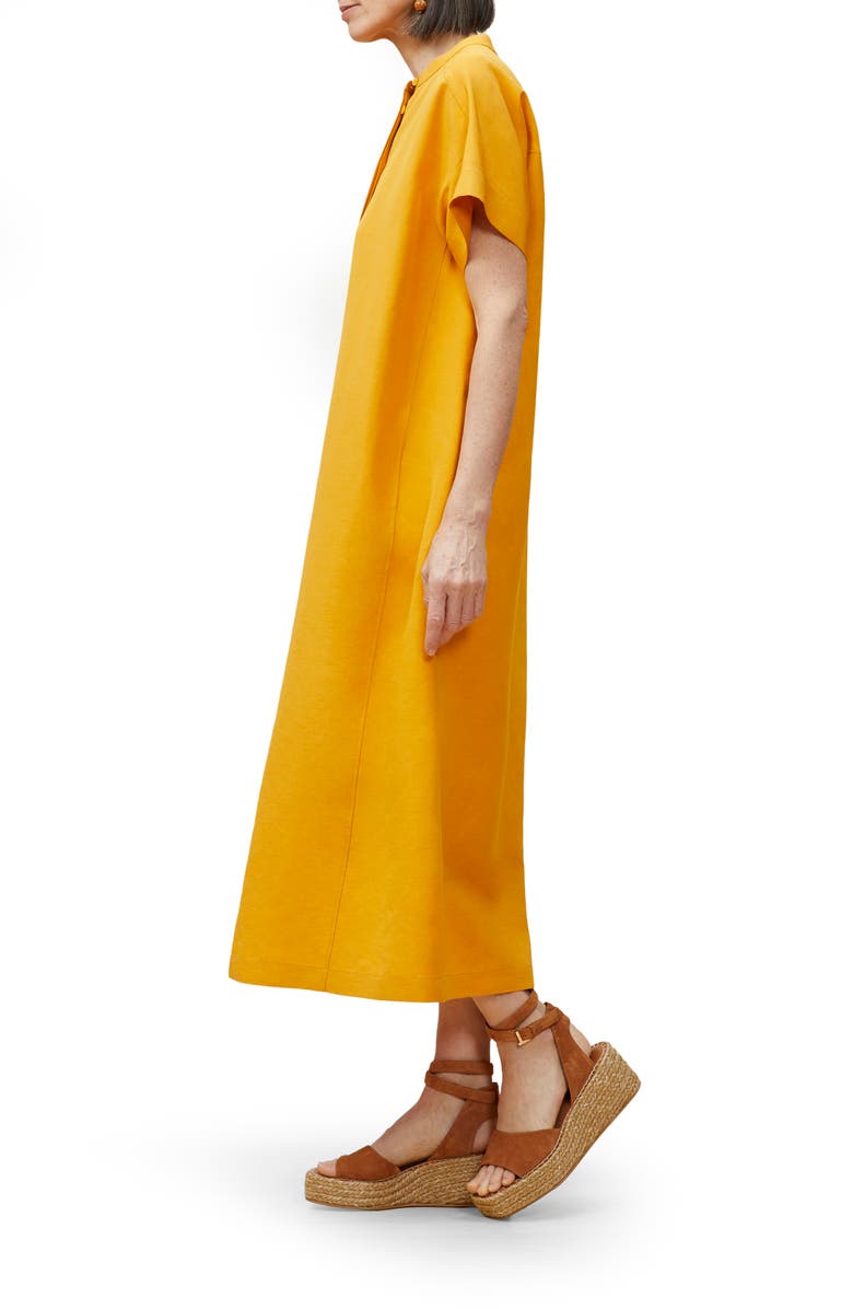 Lafayette 148 New York Aiden Silk & Linen Midi Dress, Alternate, color,