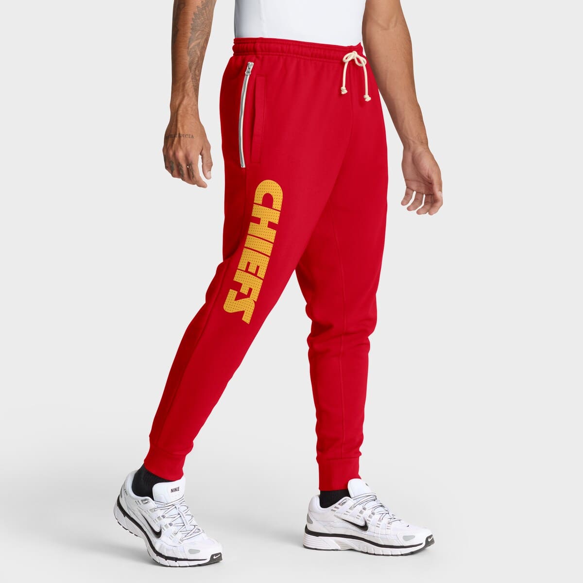 red nike dri fit pants