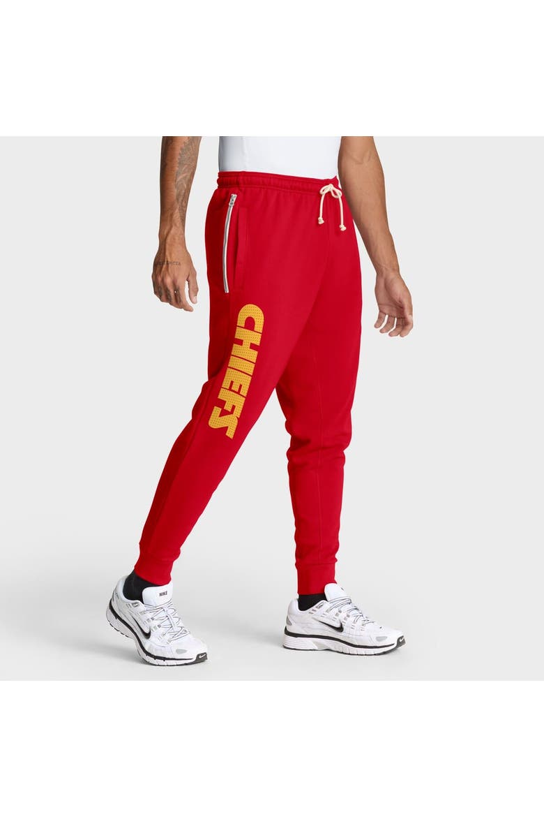 Men's Nike Red Kansas City Chiefs Sideline Standard Issue Ground Game Dri-FIT Taper Pants, Main, color, Red