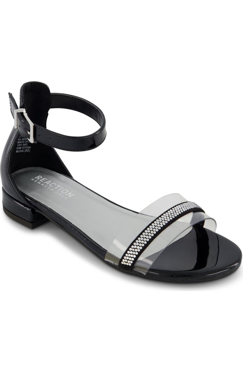 Kenneth Cole Kids' Bella Rey Sandal, Main, color, Black Patent