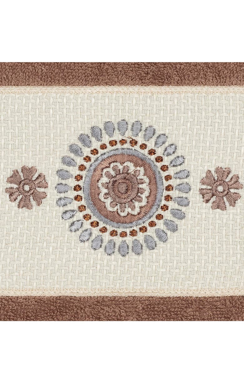Linum Home Textiles Isabelle 3-Piece Embellished Towel Set - Latte, Alternate, color, Latte