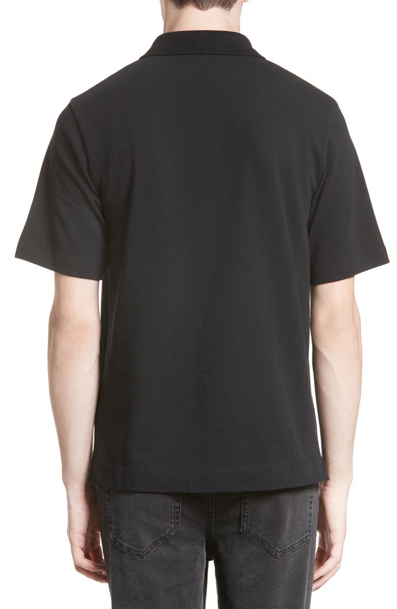 Acne Studios Newark Face Patch Polo, Alternate, color,