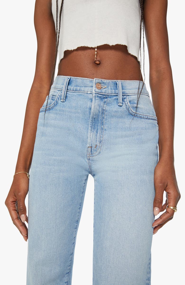 MOTHER The Kick It Fray Ankle Flare Jeans, Alternate, color, 