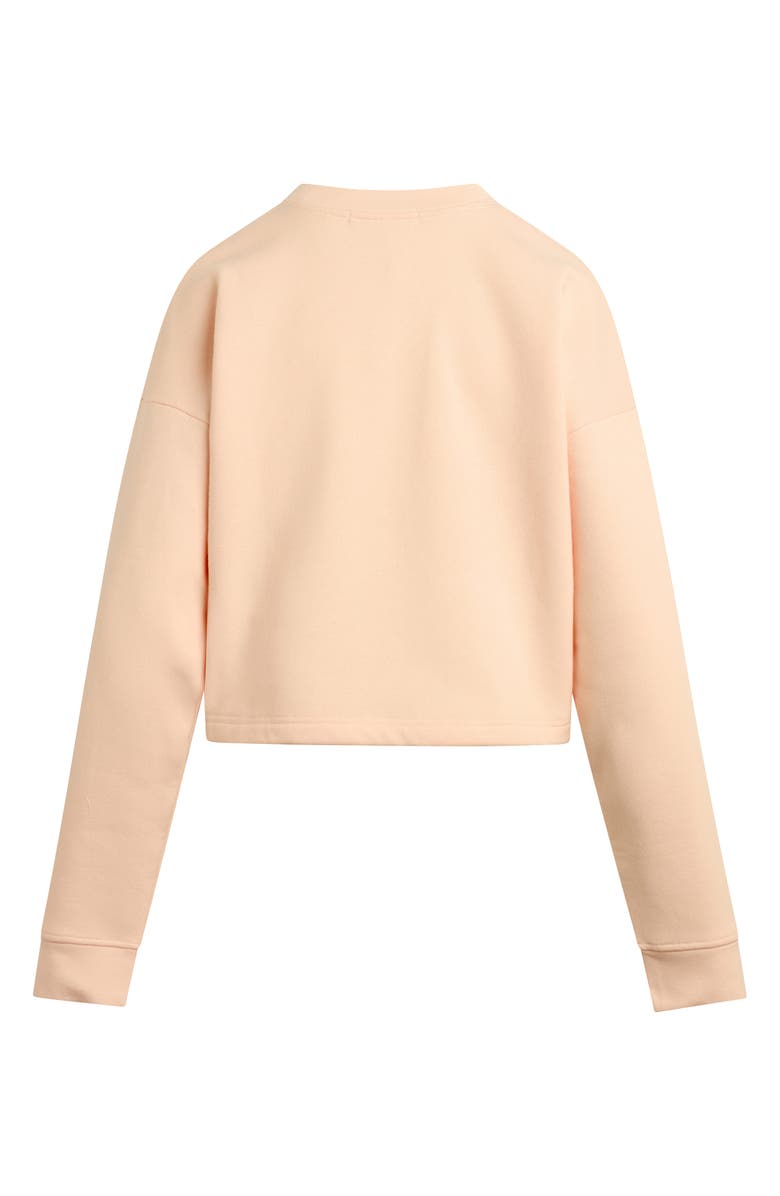 Favorite Daughter The Collegiate Logo Crop Sweatshirt, Alternate, color, Pale Pink/ White