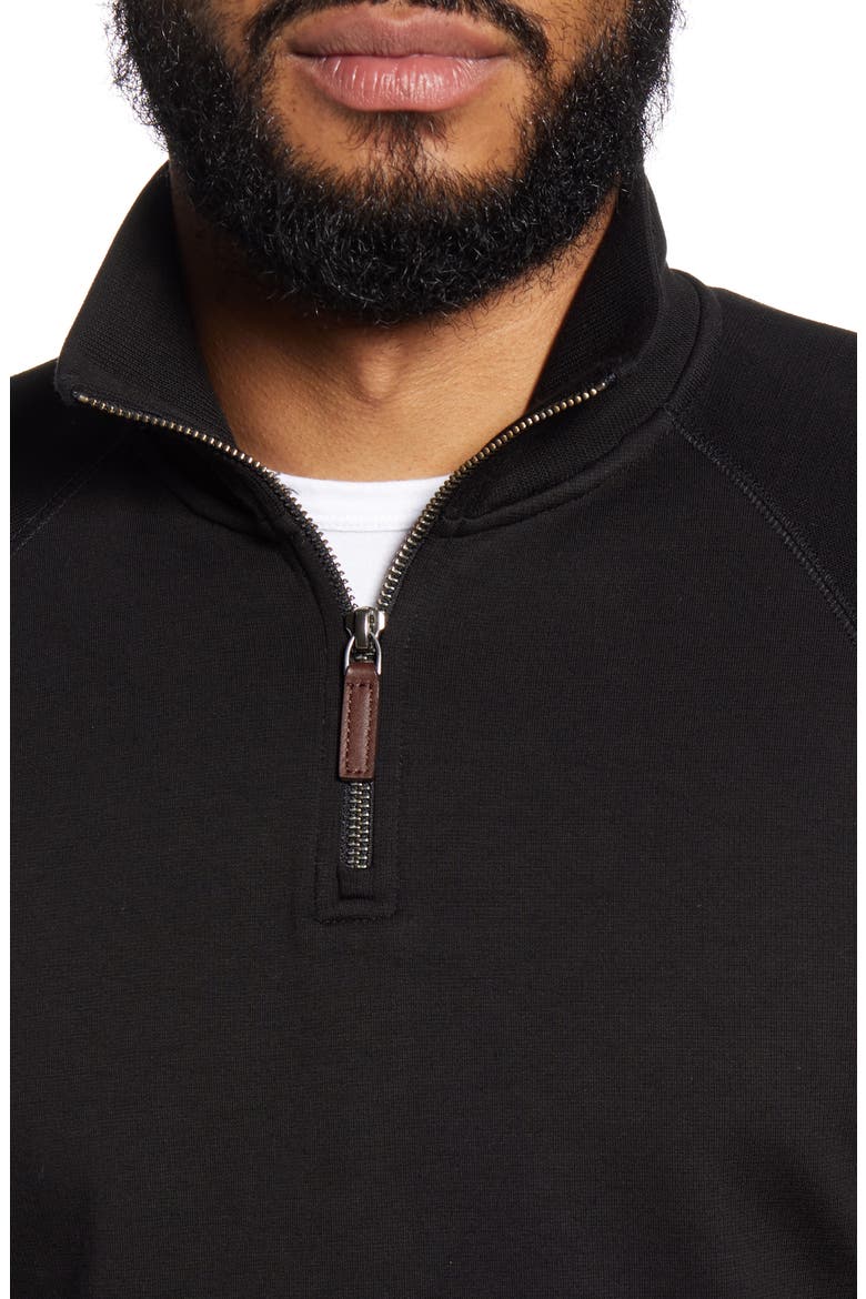 Quarter Zip Pullover, Alternate, color, BLACK