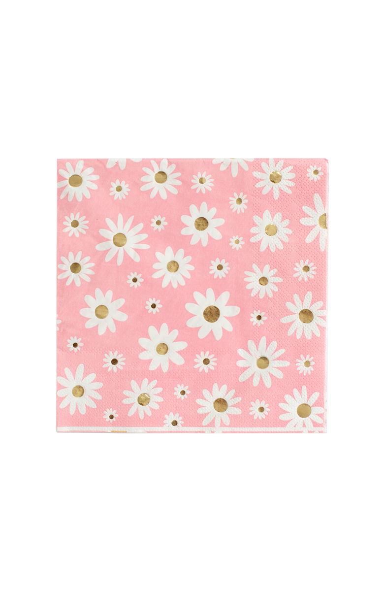 Jollity & Co Peace & Love Daisy Large Napkins, Main, color, Assorted Pre-Pack