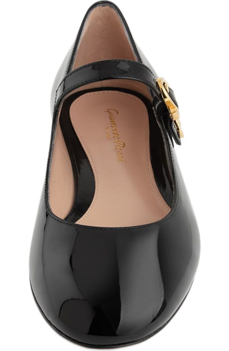 Gianvito Rossi Mary Ribbon 05 Ballerina, Alternate, color, Black