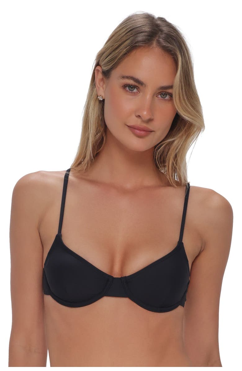 Swim Systems Jolene Underwire Bikini Swimsuit Top, Alternate, color, Black