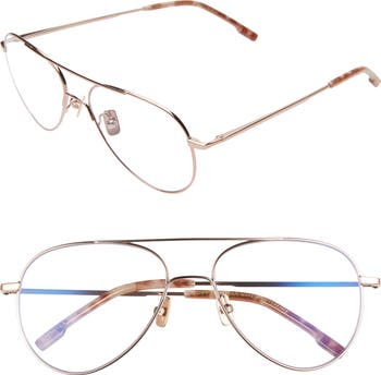 diff eyewear karter bluelight new lot of 3 aviators The Duke Gold Uni-Sex Aviator Blue Light | Le Specs main image 3