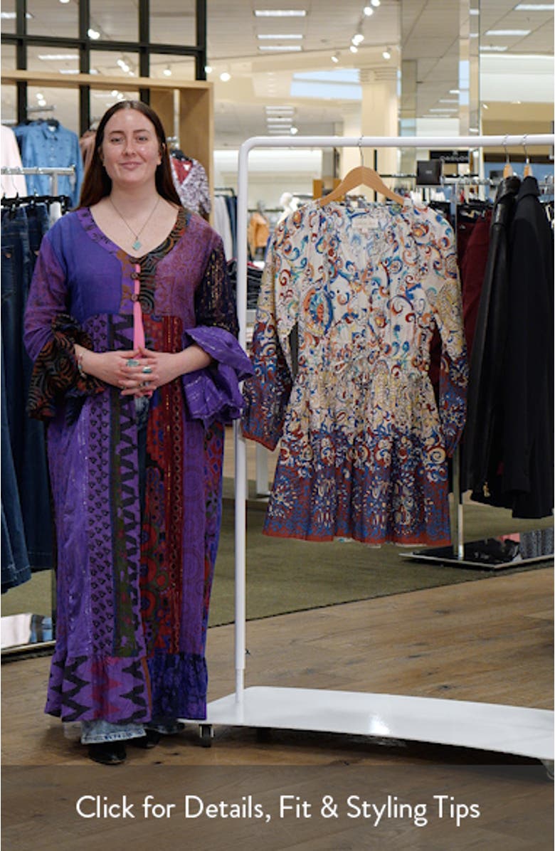 Noah Print Long Sleeve Fit & Flare Dress, sales video thumbnail