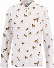 Barbour Safari Dog Print Button-Up Shirt
