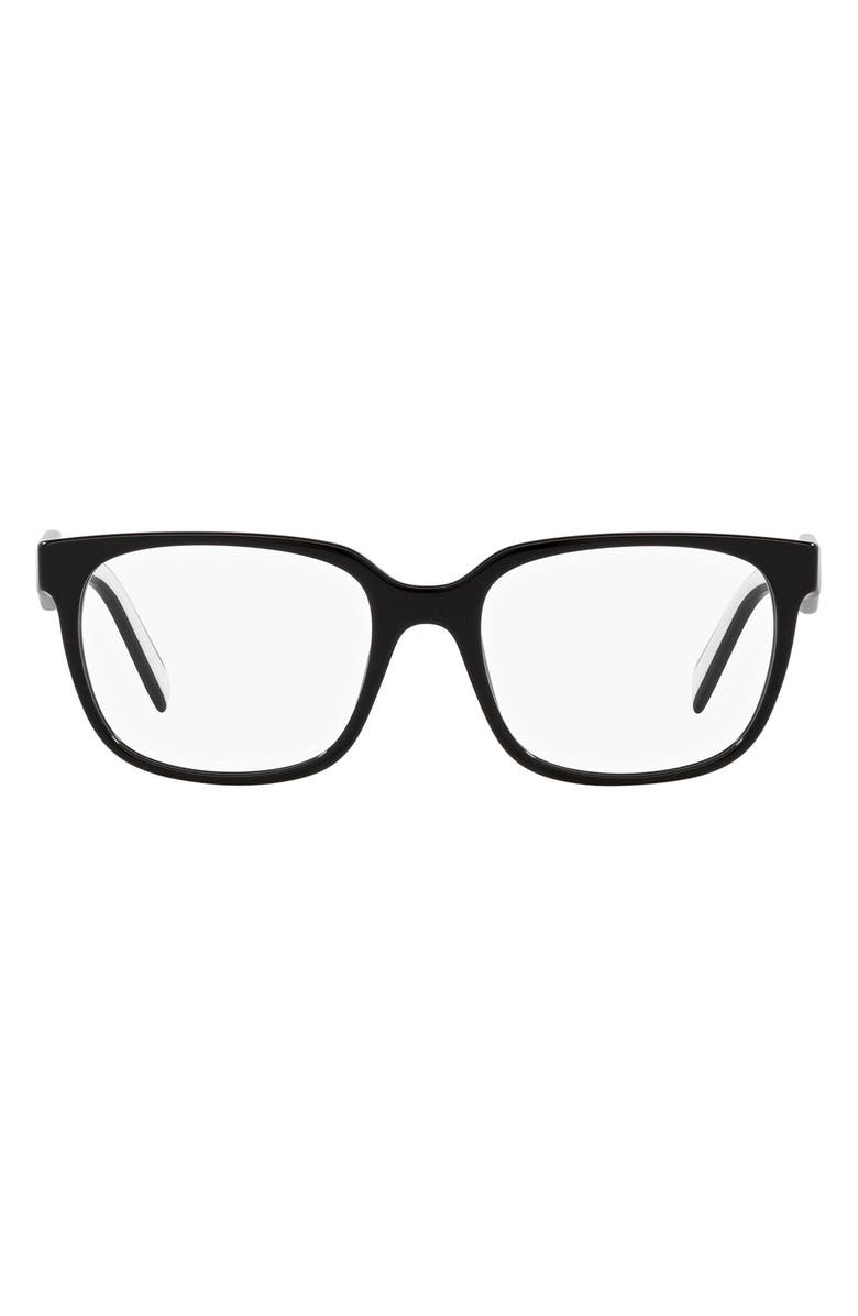 Prada 52mm Rectangular Optical Glasses, Main, color, 