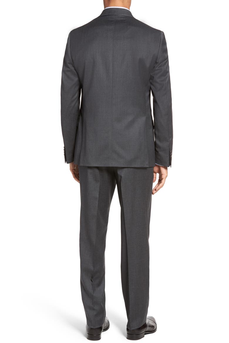 Classic Fit Solid Wool Suit, Alternate, color, CHARCOAL