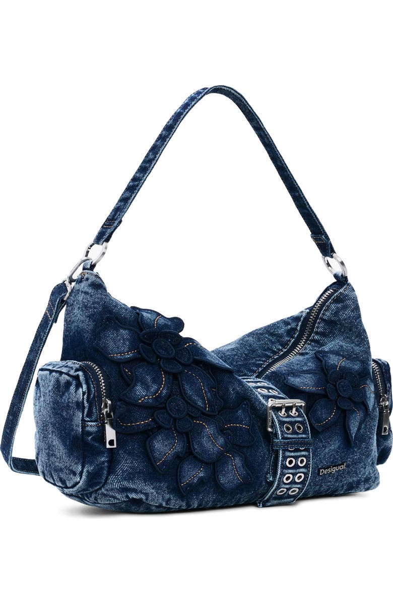 Desigual Denim Shoulder Bag, Alternate, color, Dark Blue