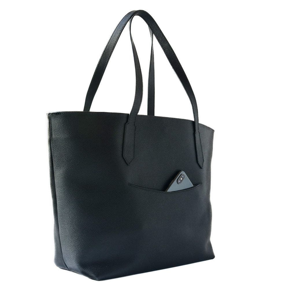 Tin Marin Martina Leather Tote, Alternate, color, Black