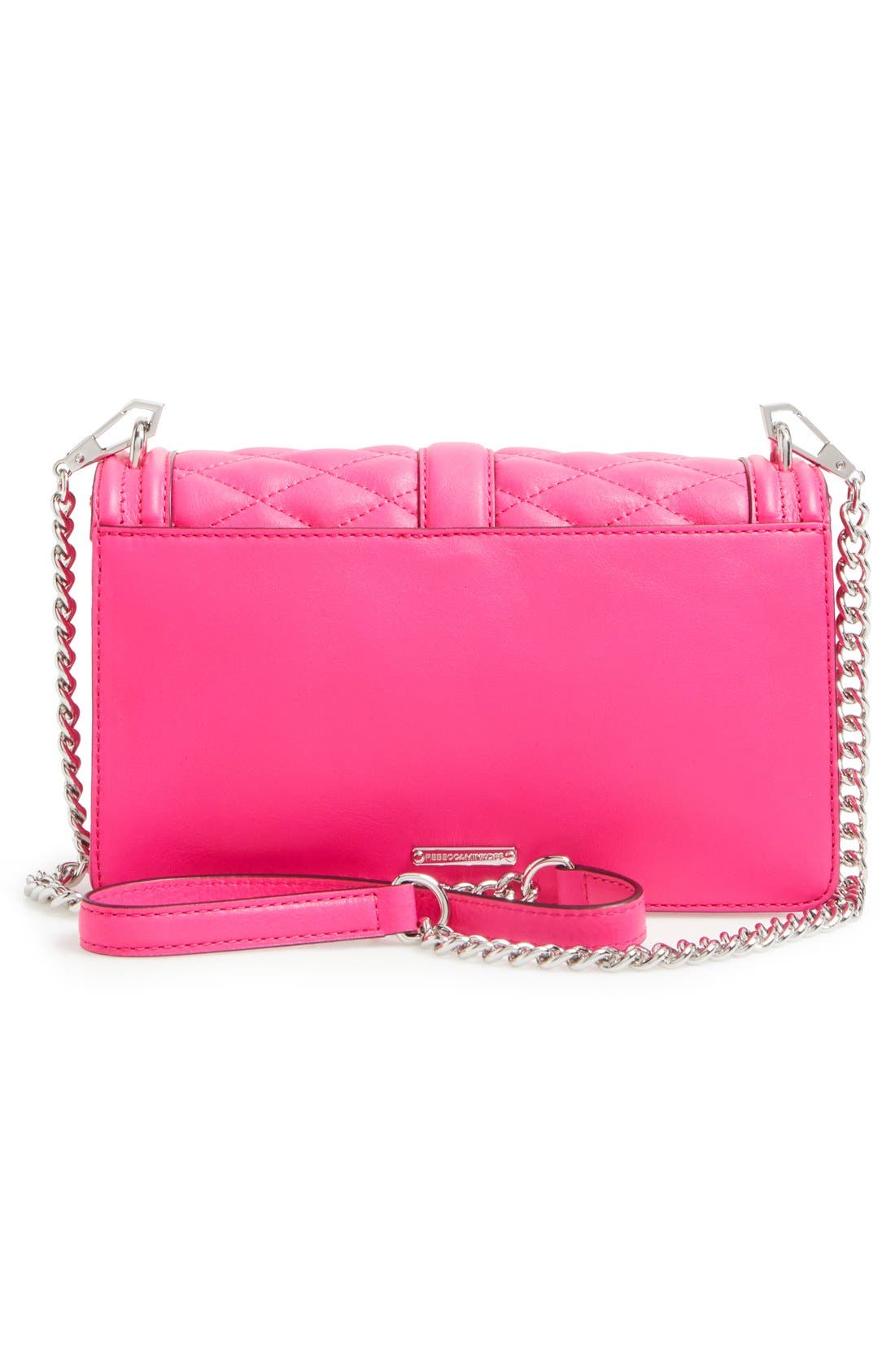 Love Leather Crossbody Bag, Alternate, color, FLAMINGO/ SILVER HRDWR