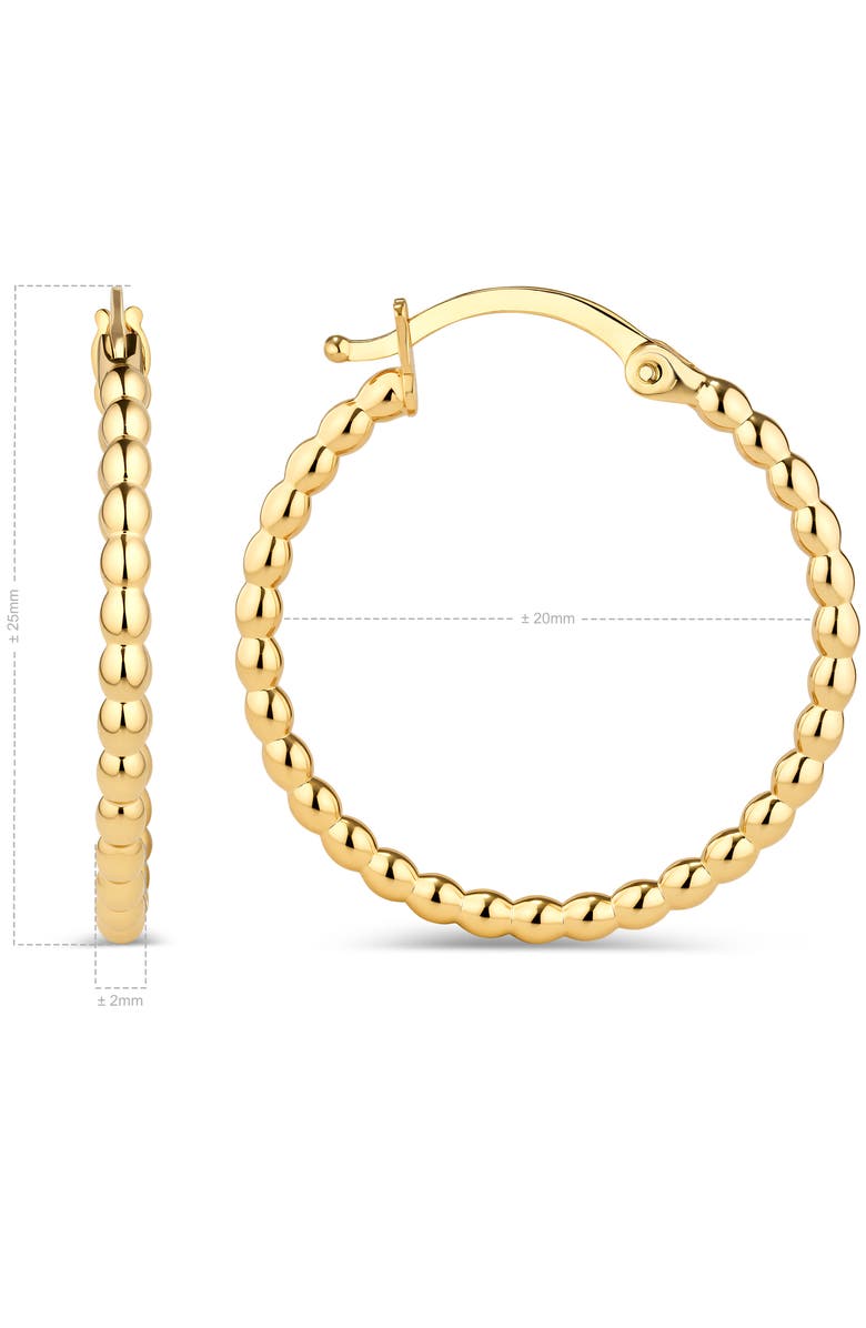 DEVATA Beaded Ball Hoop Earrings in 14K Gold, Alternate, color, Yellow Gold