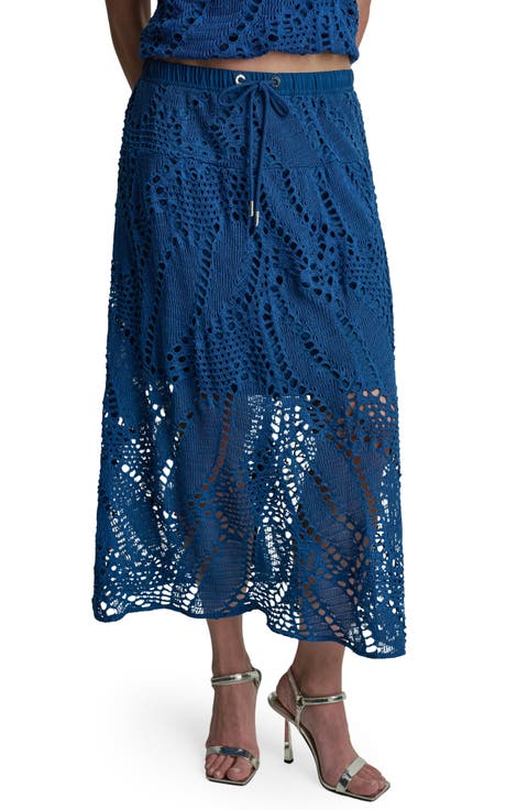 Crochet Leaf Midi Skirt