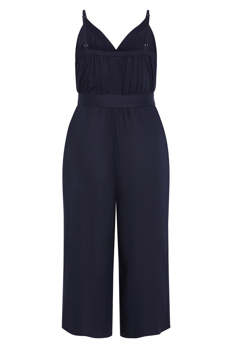 Lina Belted Jumpsuit, Alternate, color, NAVY