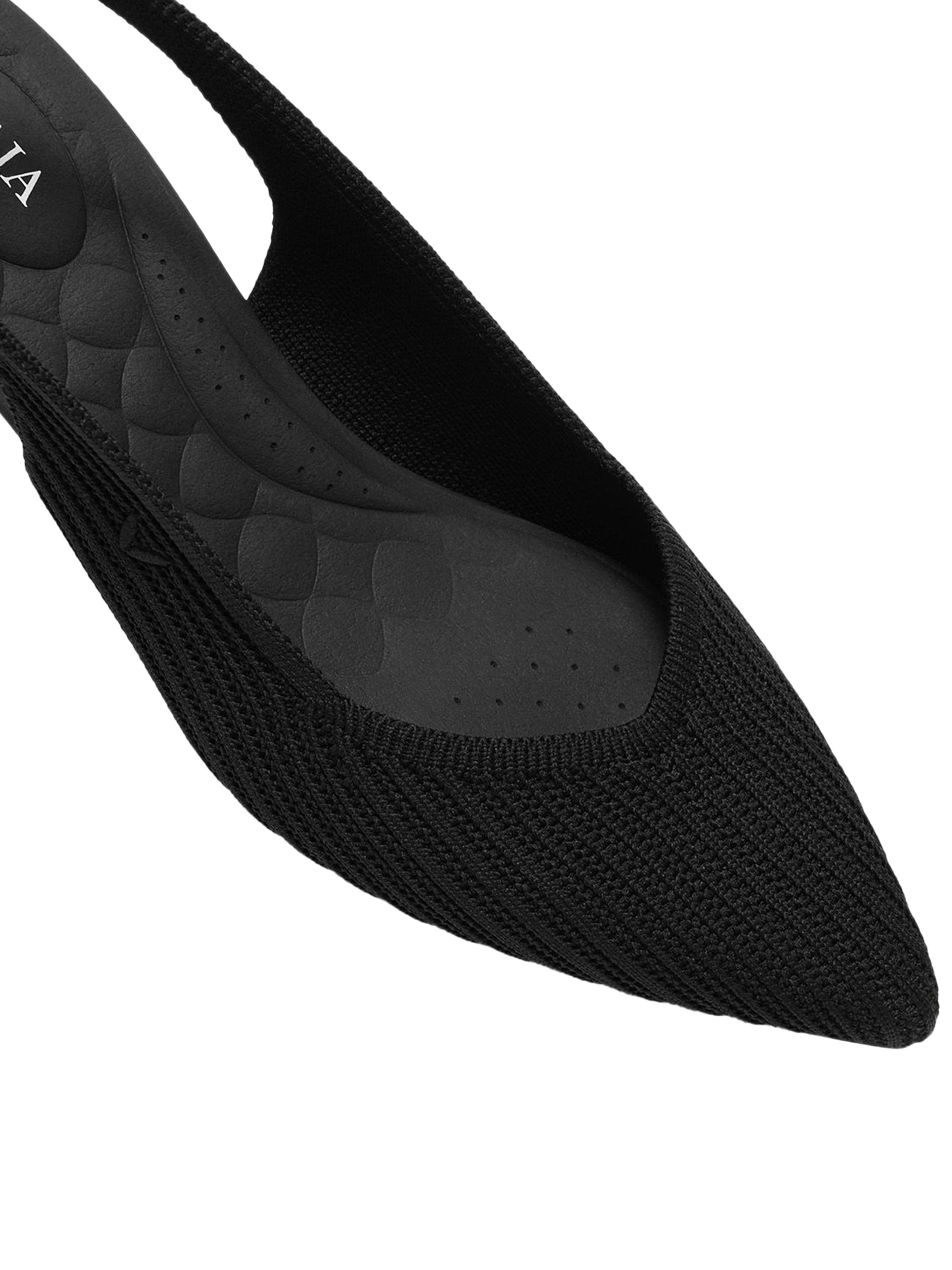 VIVAIA Pointed-Toe Kitten Slingback, Alternate, color, Black