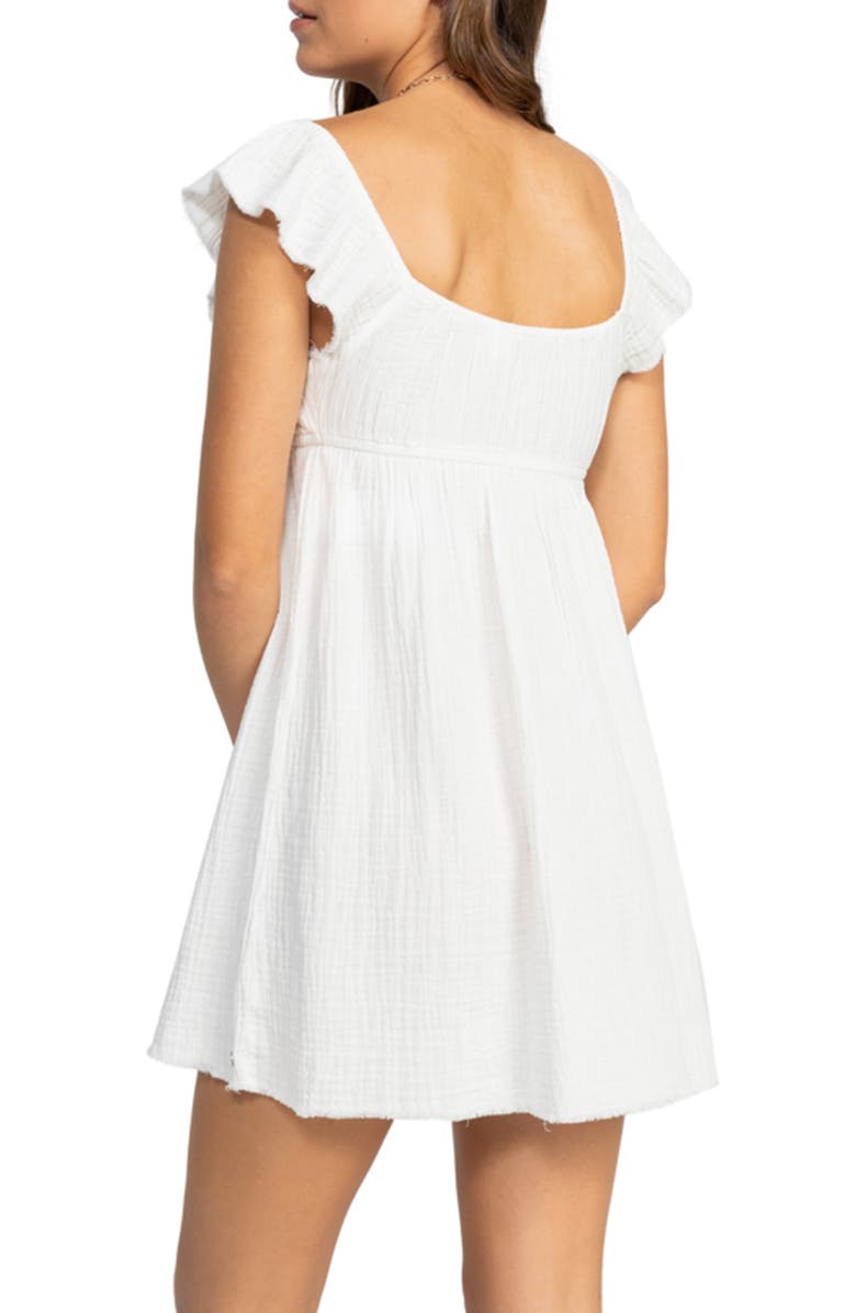Roxy Luna Crinkle Gauze Minidress, Alternate, color, Egret