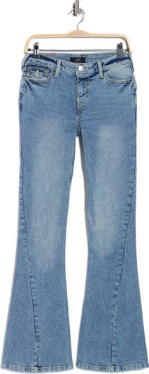 Joey Mid Rise Flap Pocket Flare Jeans