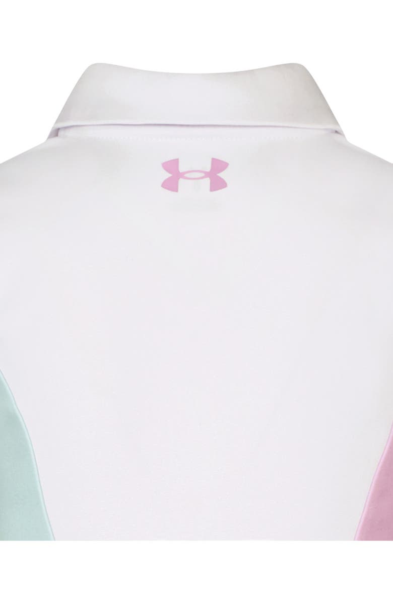 Under Armour Kids' Colorblock Polo Dress, Alternate, color, White