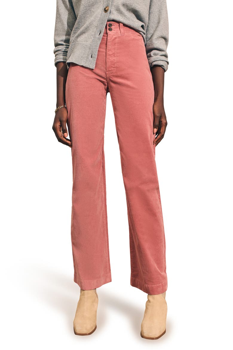 Corduroy Wide Leg Pants, Main, color, MESA ROSE
